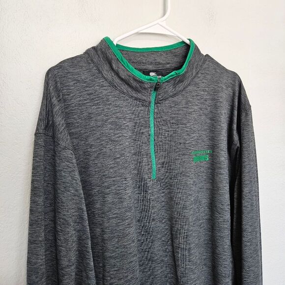 Colosseum Oregon Ducks Heathered Quarter Zip Long Sleeve Pullover, Mens XXL - Picture 3 of 8